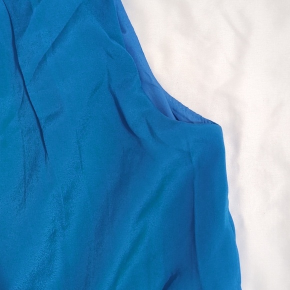 NWT LOFT Sleeveless Maxi Dress, Color Blue/Cream Size 2P - Picture 10 of 14